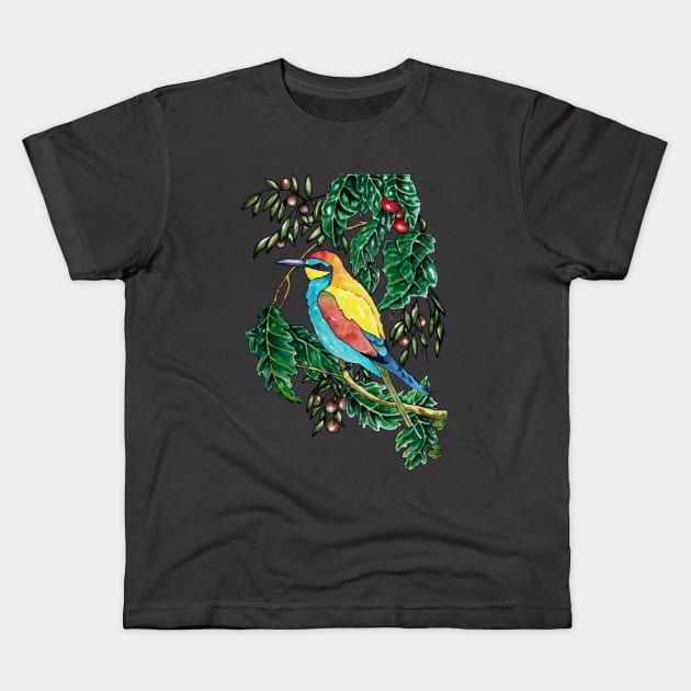 Bee Eater Bird Kids T-Shirt by Timone